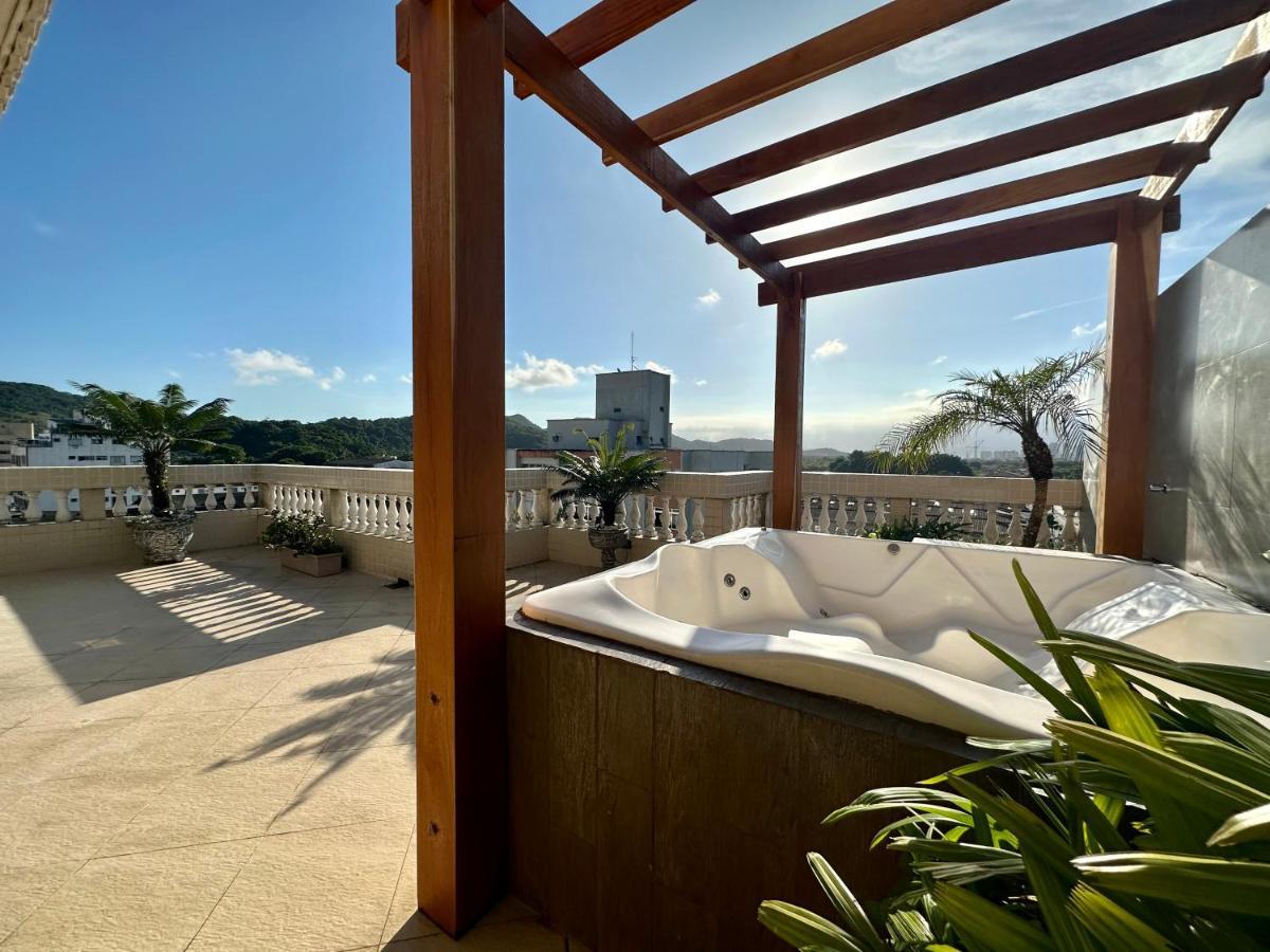Apartment Cobertura De 3 Quartos Com Hidromassagem E Vista Do Por-do-sol Guaruja
